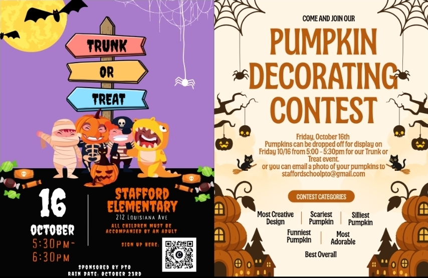 🎃👻 Get Ready for a Spooktacular Evening at Stafford Elementary! 👻🎃