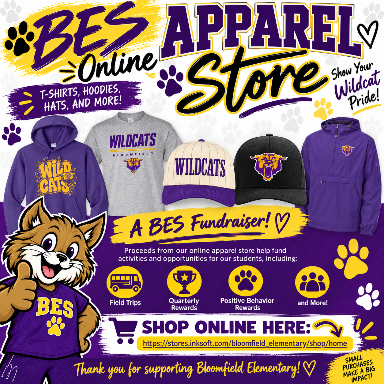 BES Wildcat Apparel Fundraiser!