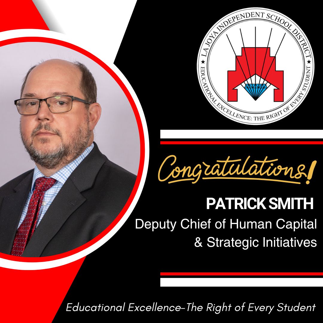 Portrait of Patrick Smith, Deputy Chief of Human Capital & Strategic Initiatives for La Joya Independent School District.