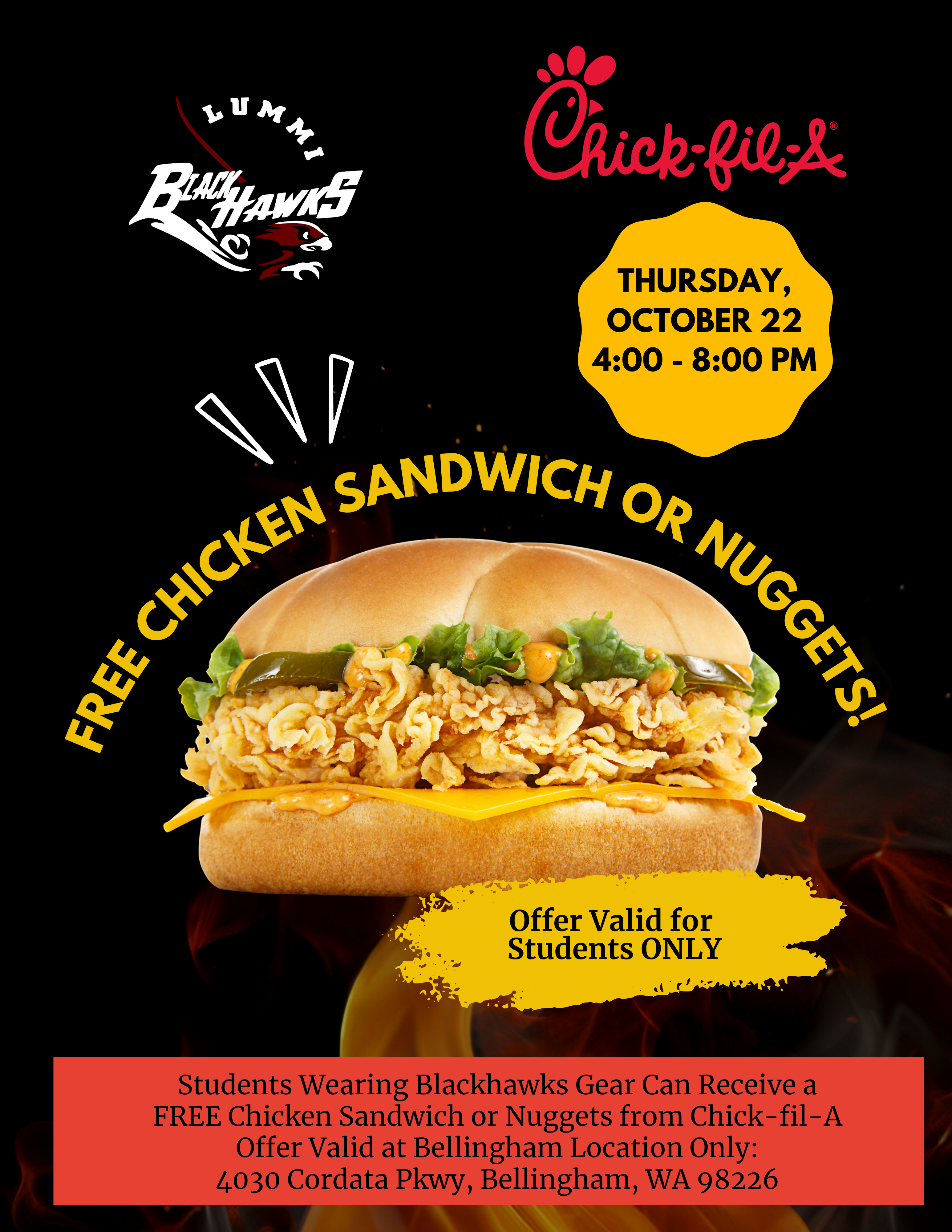 Wear Your Blackhawks Gear for Free Chick-fil-A Tomorrow