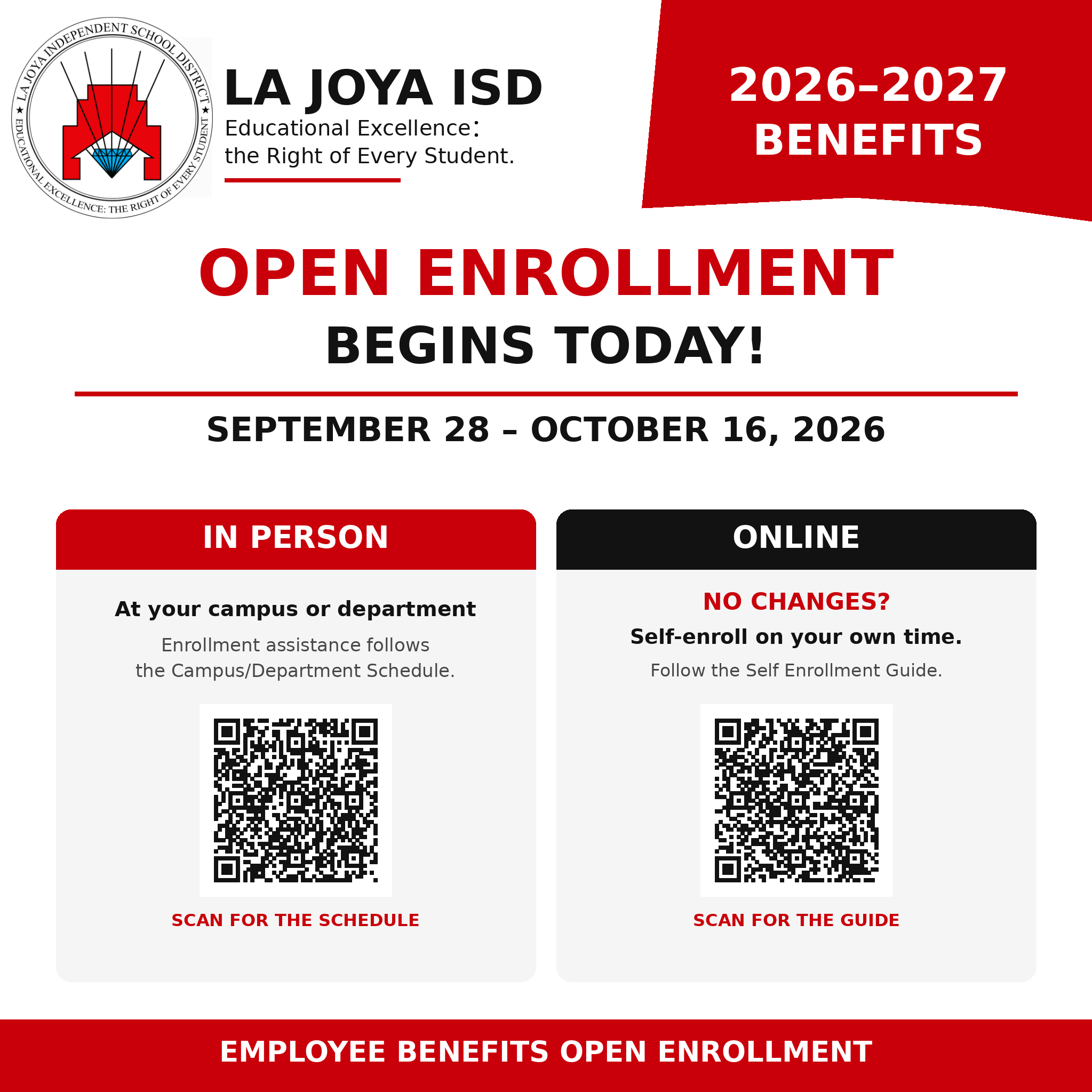 Open Enrollment Begins Today! 