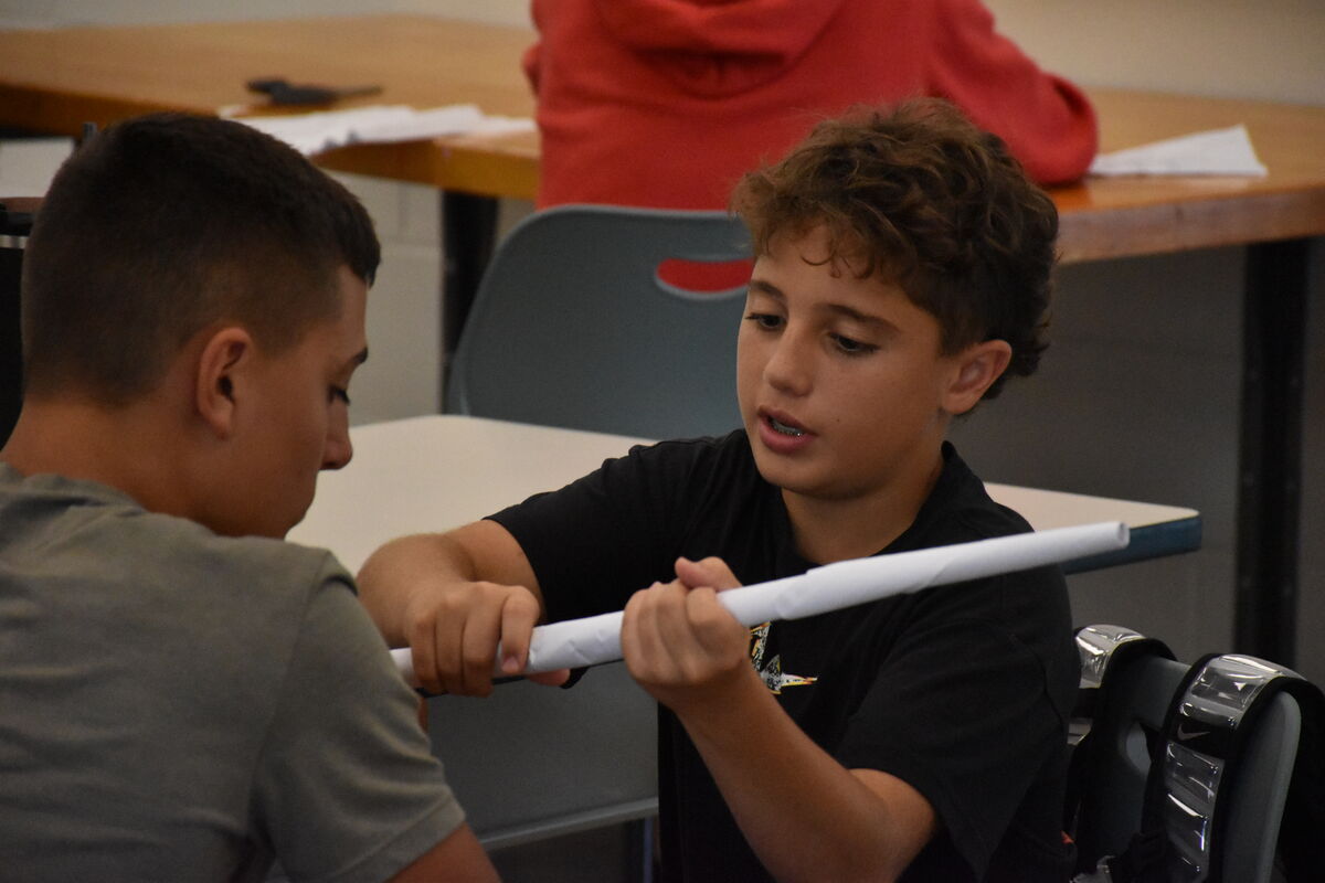 8th graders excel in cantilever challenge