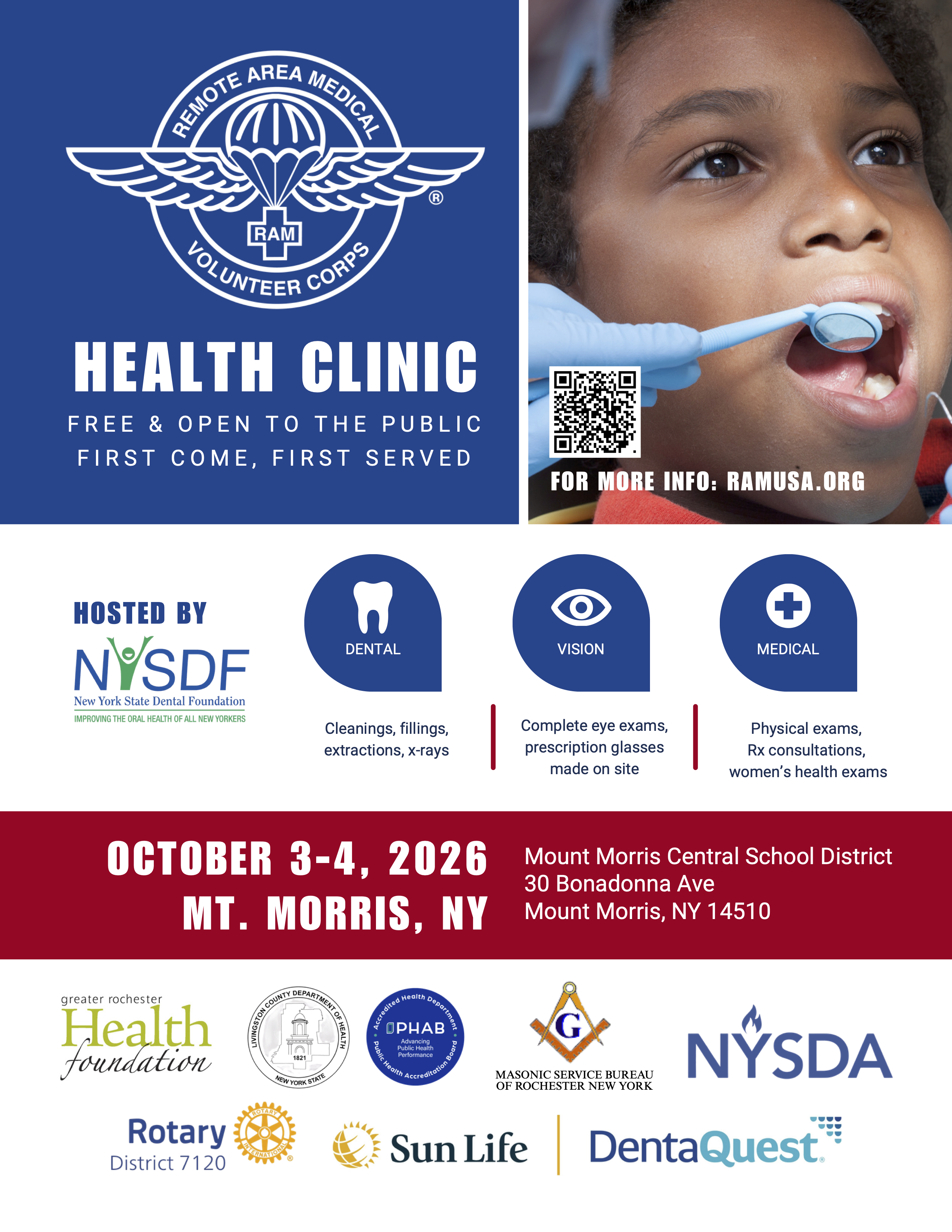 Free health clinic is this weekend 