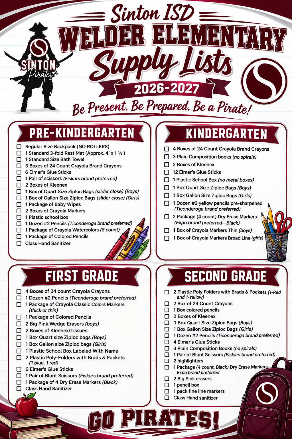 Supply Lists