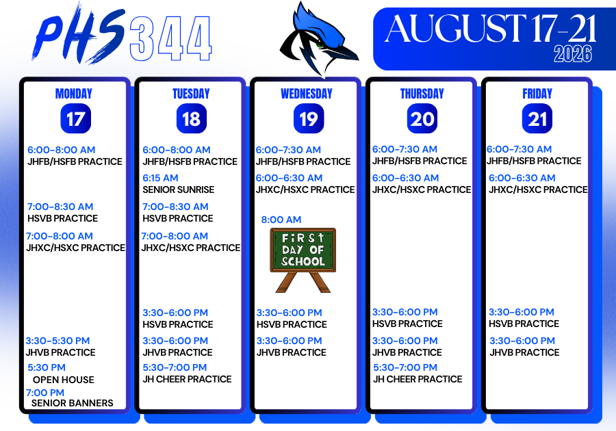 Week at a Glance August 17-21, 2026