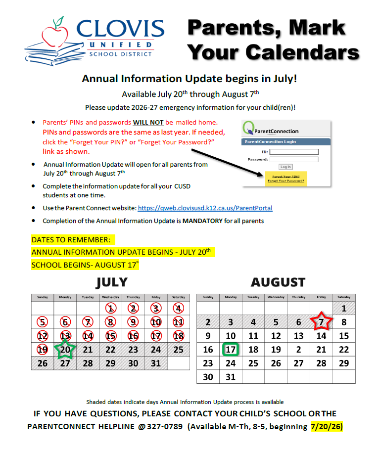 Annual Information Update
