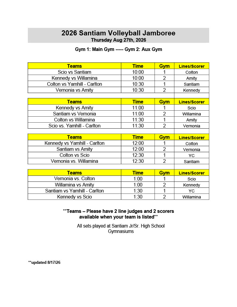 HS Jamborees - FB and VB