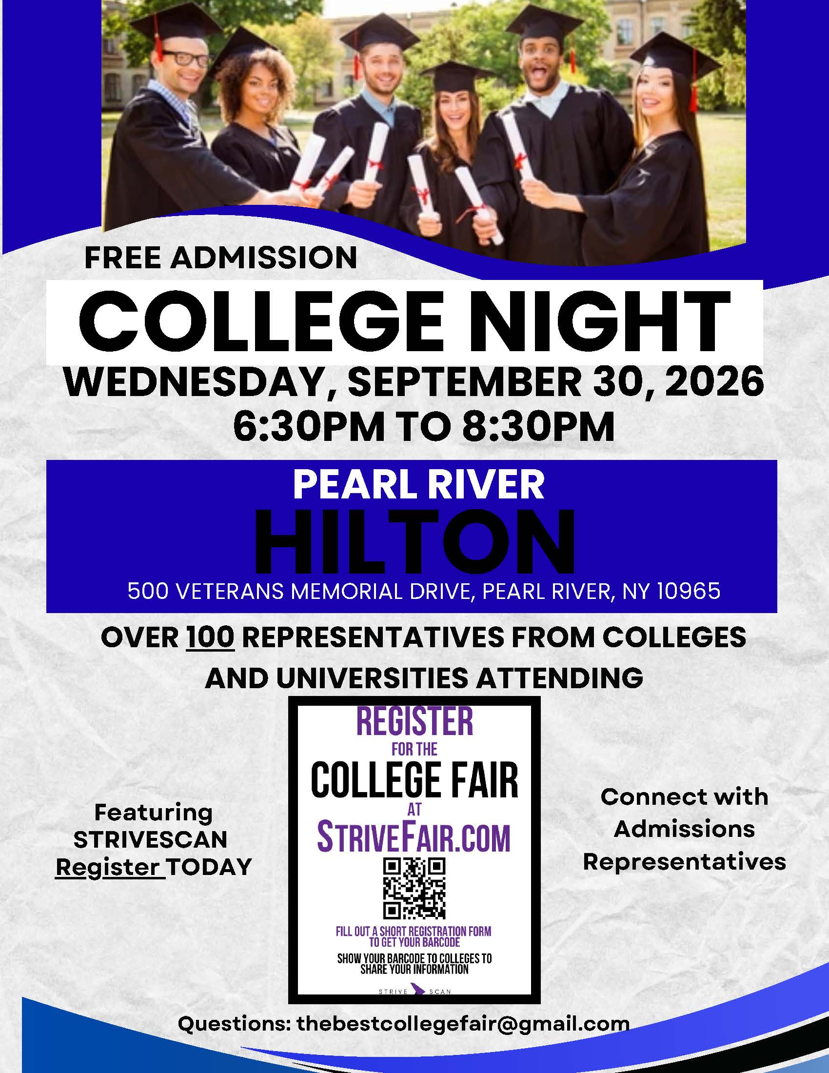 PRHS PTA College Fair Night 9/30/26