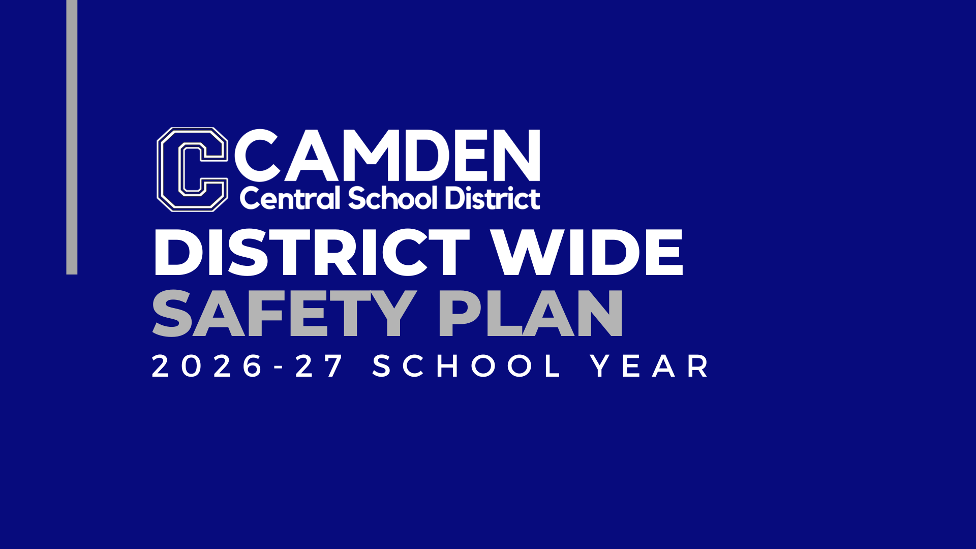 Approved District-Wide Safety Plan Now Available