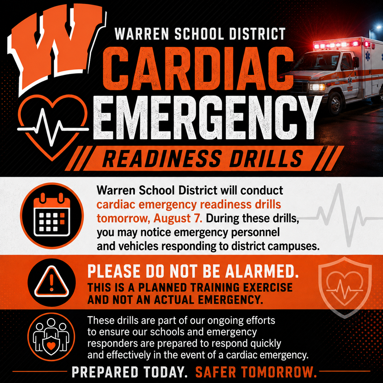 WSD Cardiac Emergency Readiness Drill