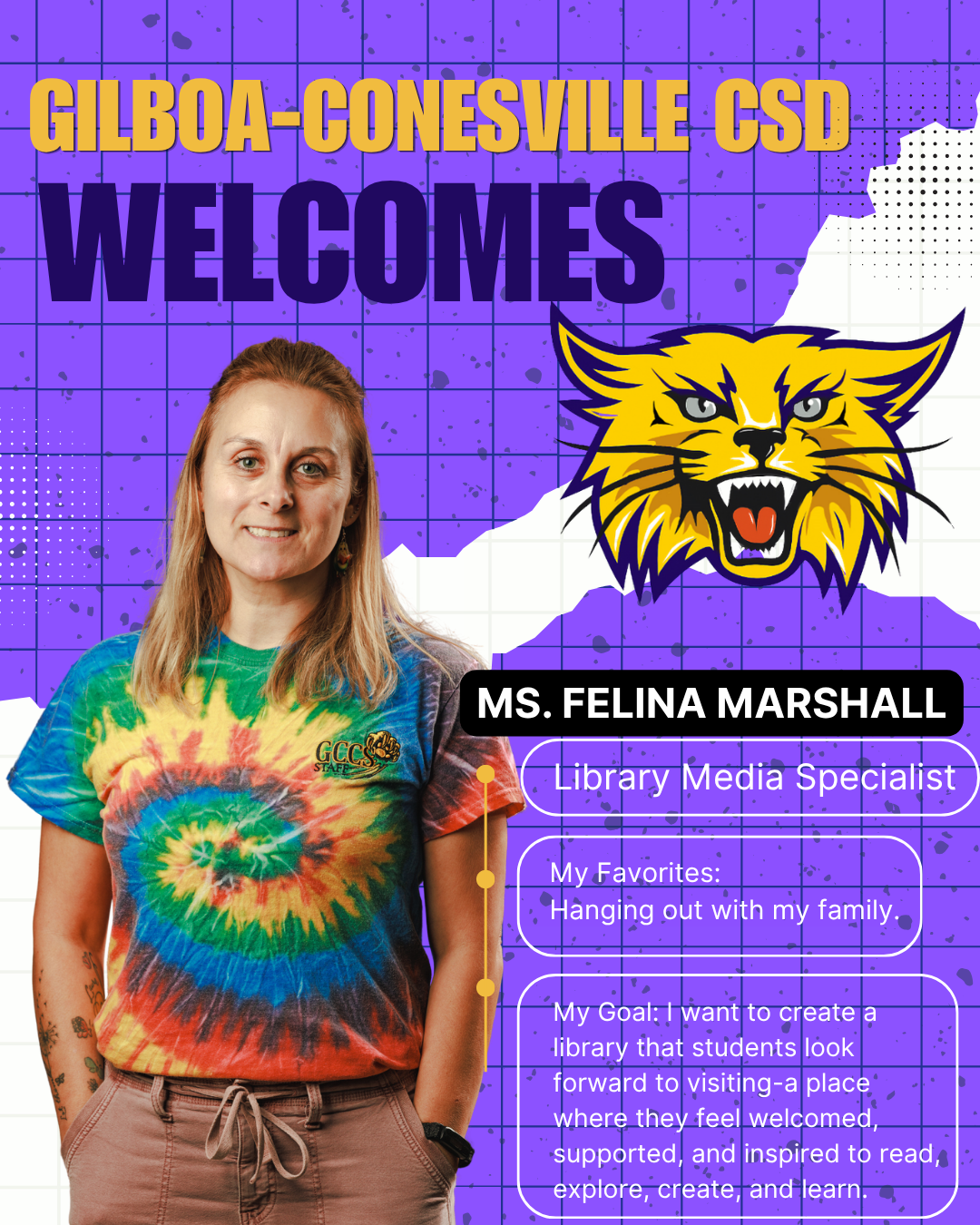GCCSD Welcomes: Ms. Marshall, Library Media Specialist