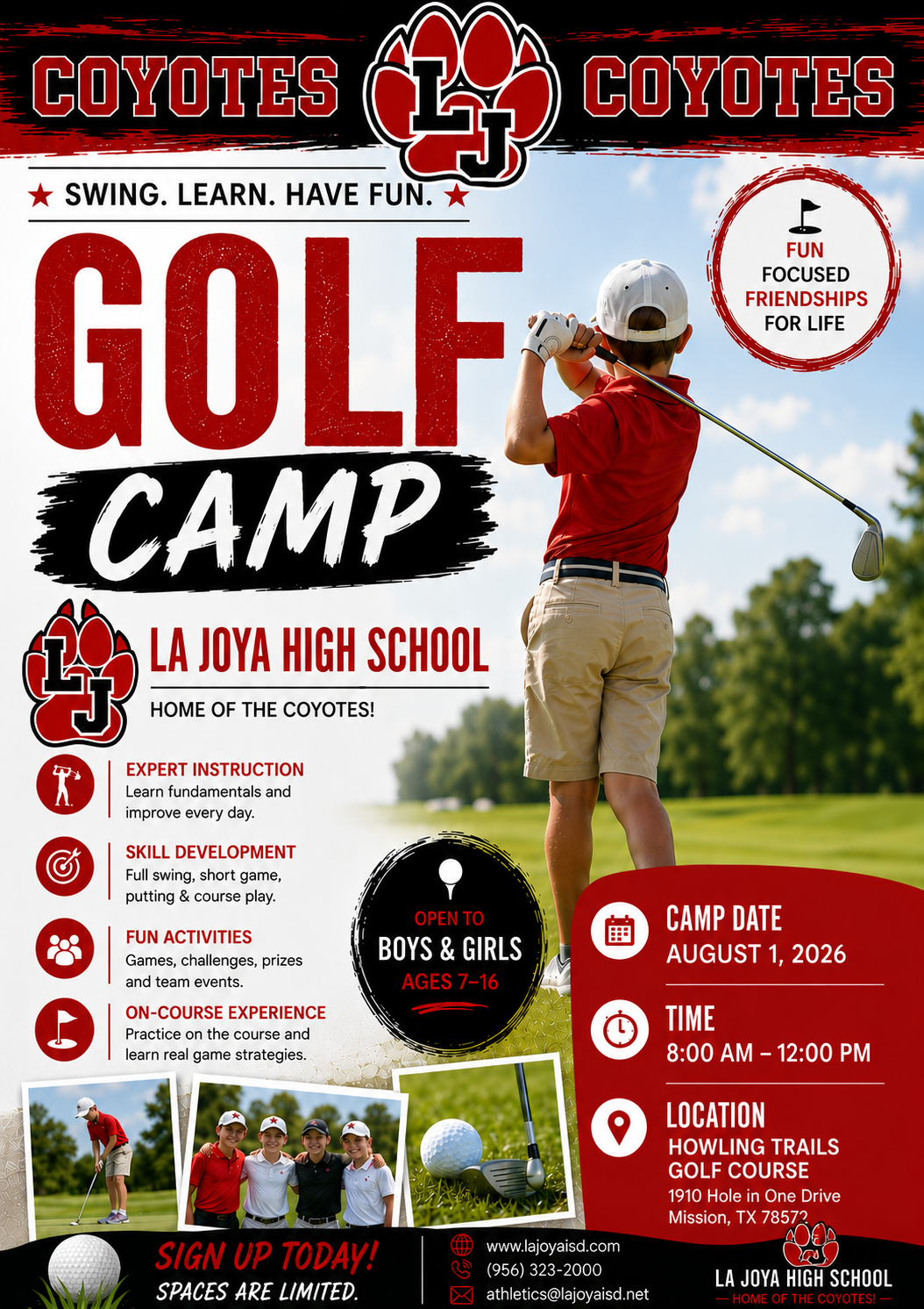 ⛳🏌️ Swing, Learn & Have Fun at the La Joya High School Golf Camp!