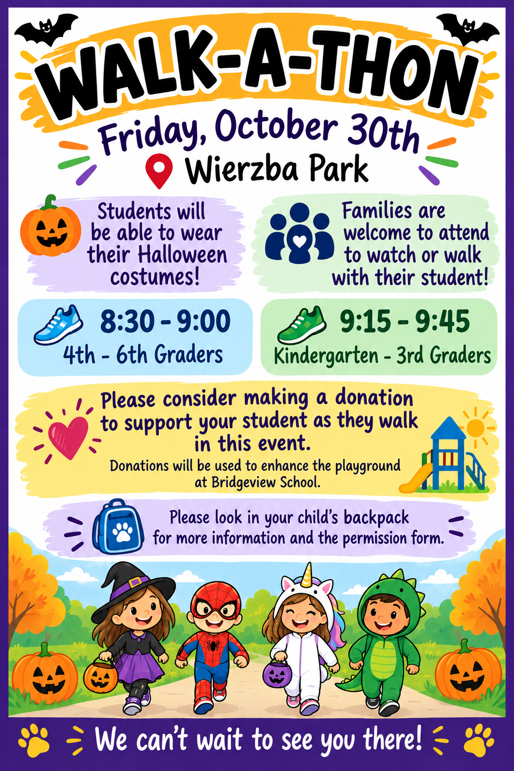 Halloween Walk-a-Thon Information!!!
