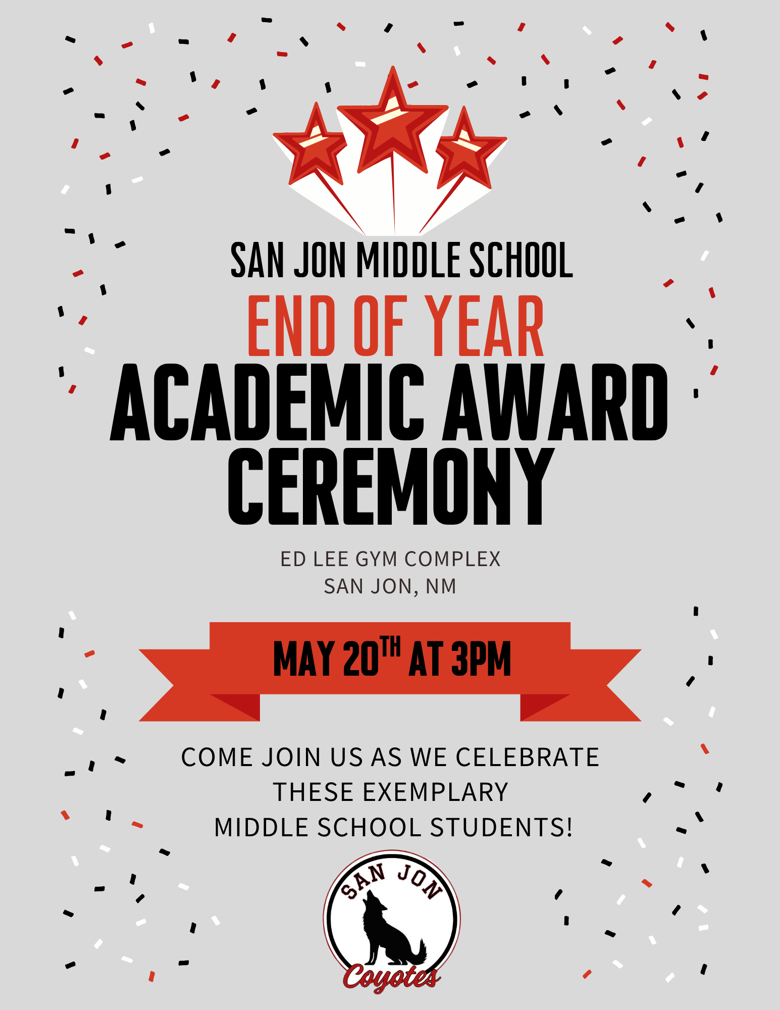 End of Year Middle School Awards
