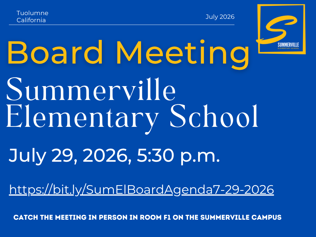 Summerville Elementary School District Governing Board Agenda for July 29, 2026 Special Meeting