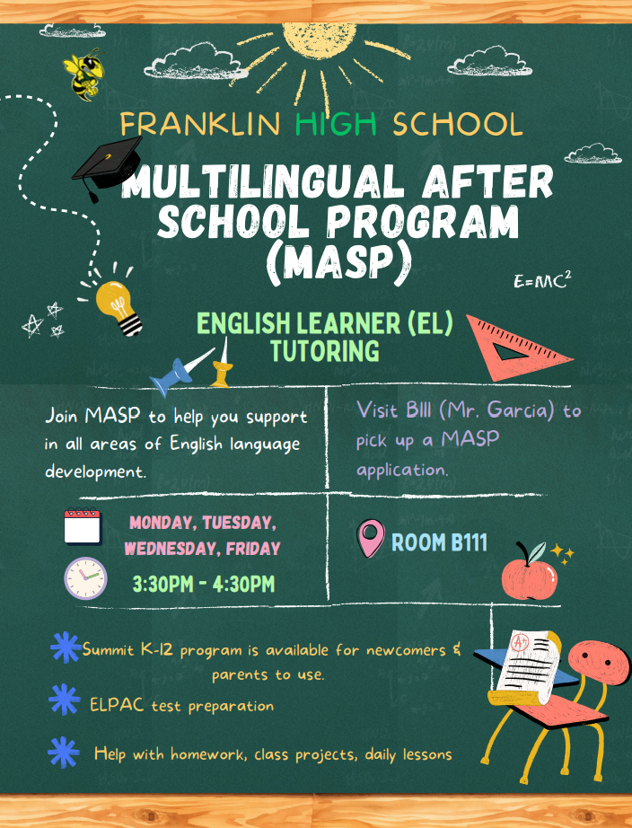 Franklin HS: Tutoring for ALL Students Begins On Monday
