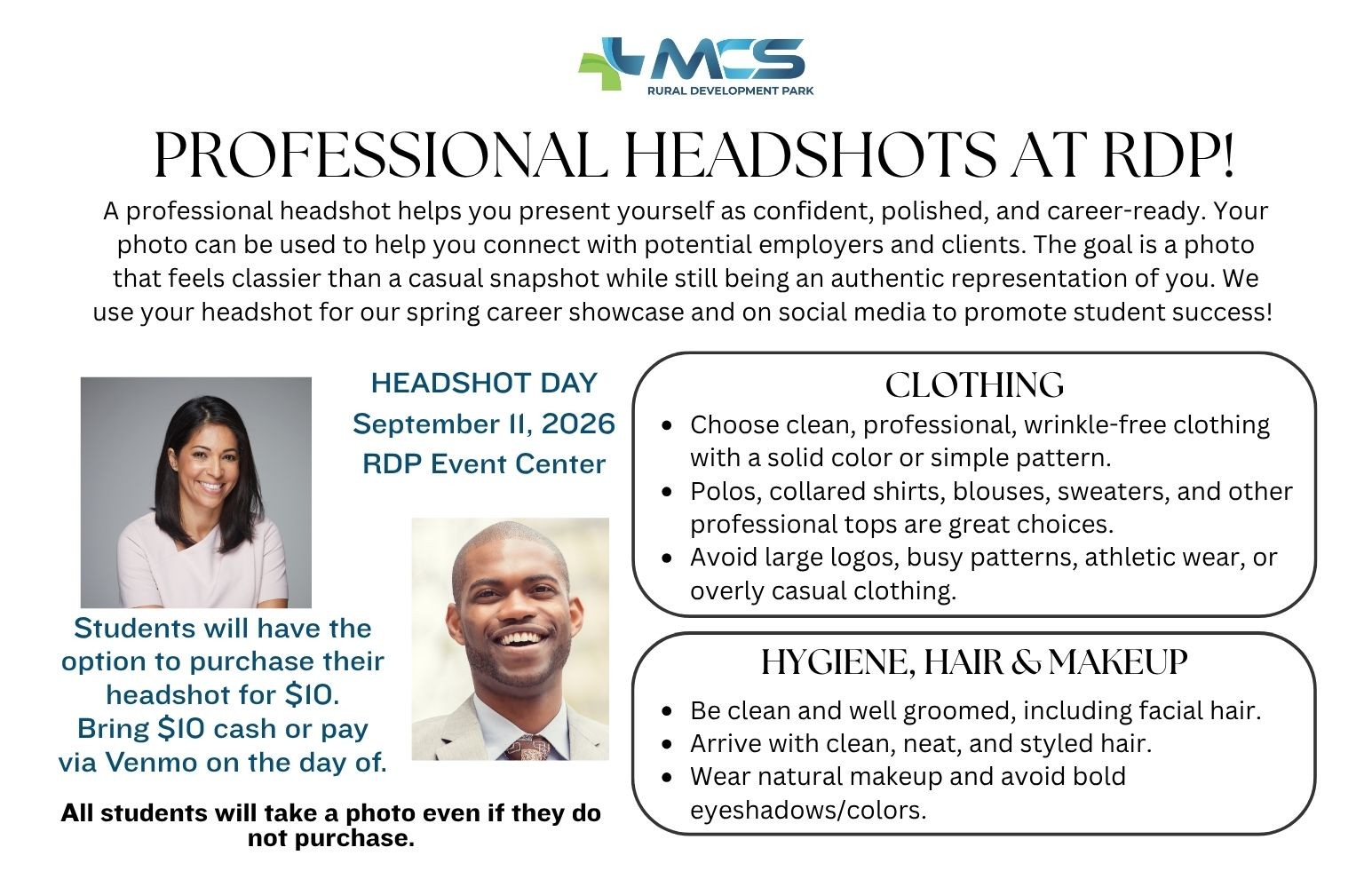 Headshots This Friday at the RDP! 