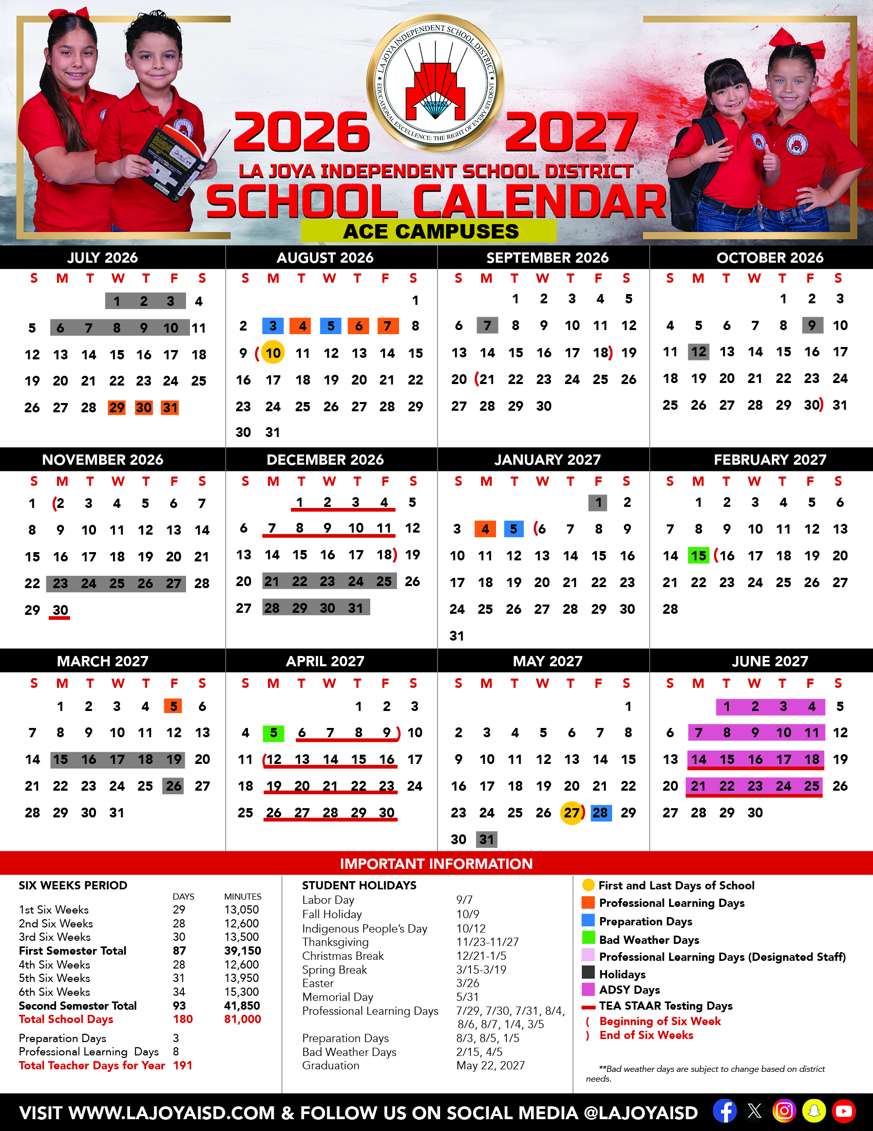 📢 Calendar Update for ACE Families! 🗓️