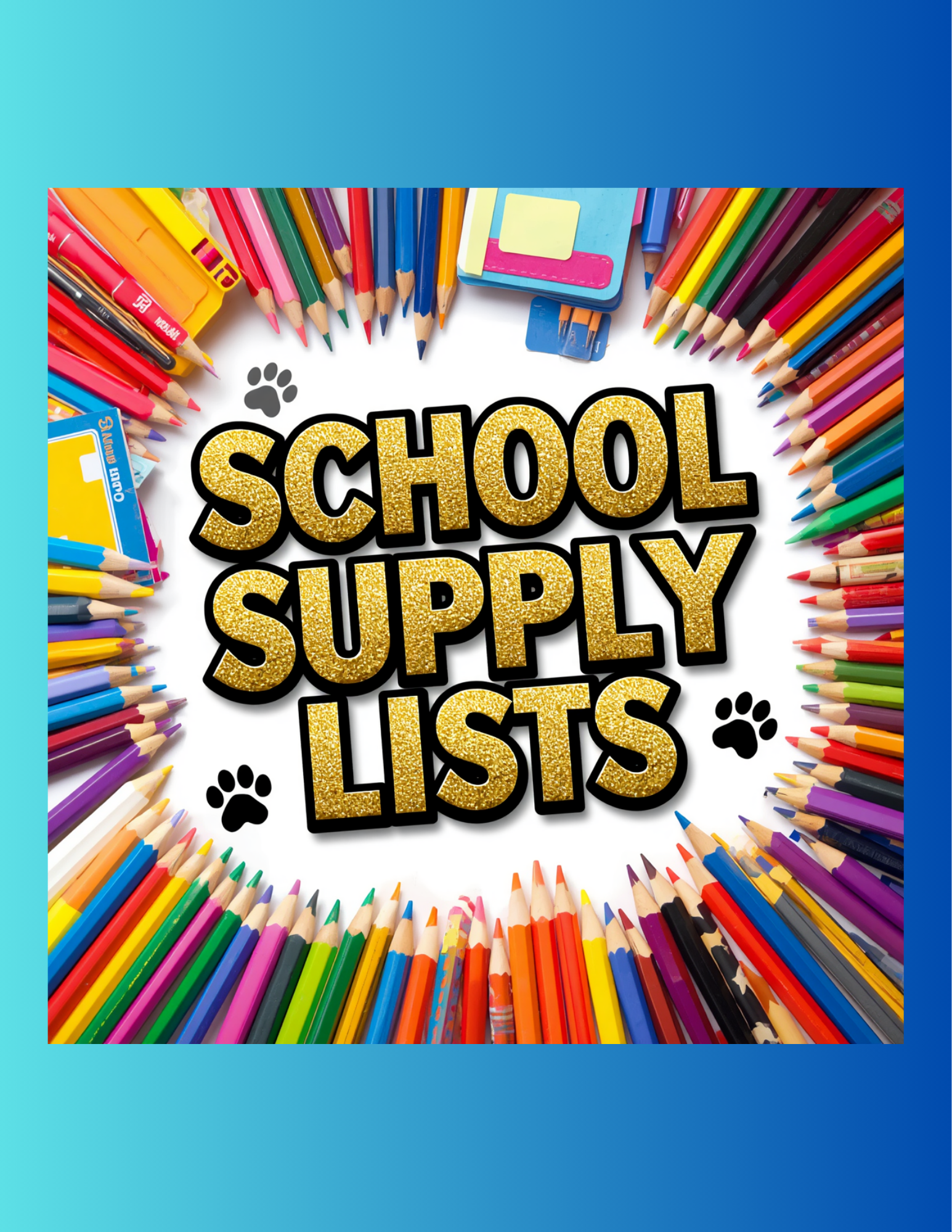 School Supply Lists for 2026-2027 School Year