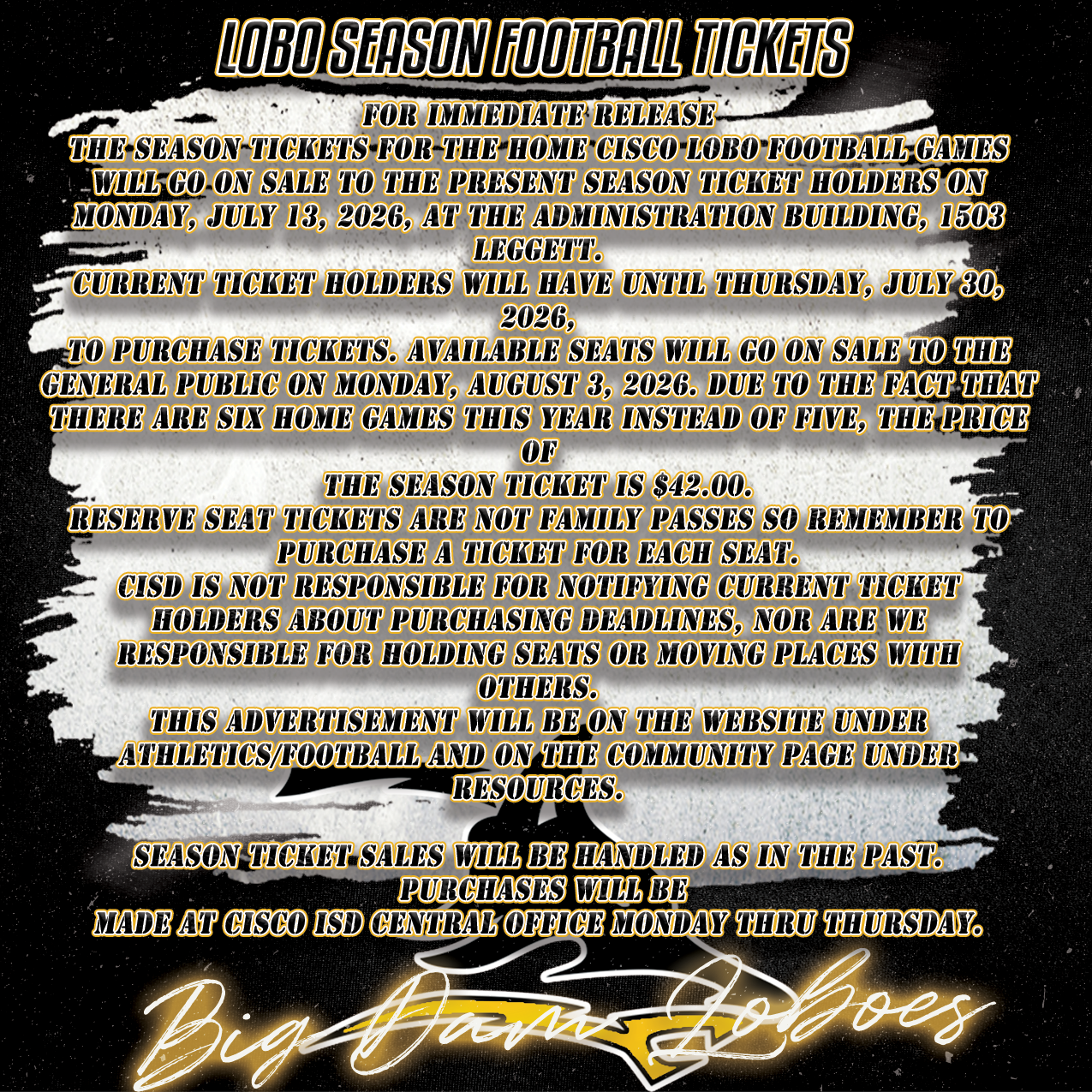 2026 Lobo Football Season Tickets