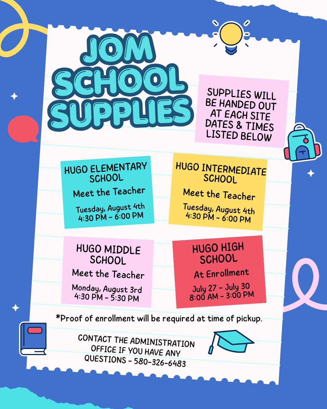 JOM School Supplies