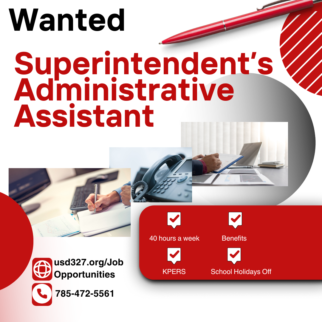 Wanted - Superintendent's Administrative Assistant