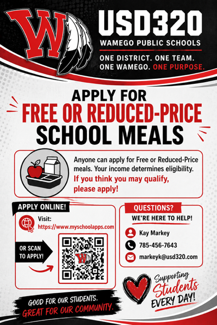 Apply for Free/Reduced Meals TODAY!