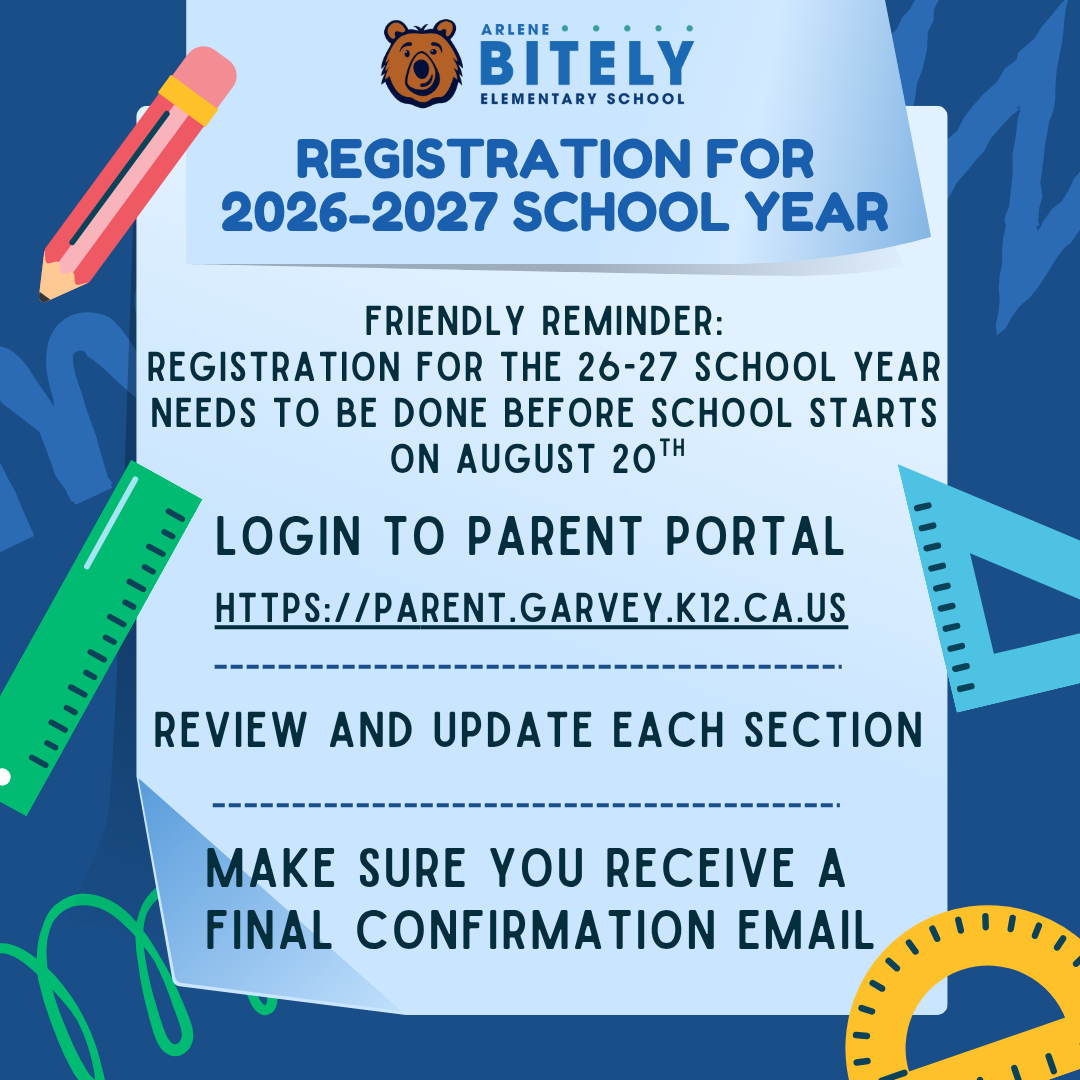 Registration for 2026-2027 School Year