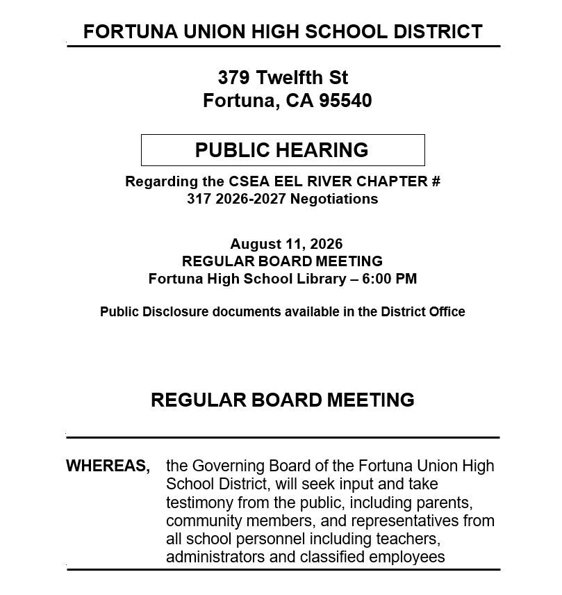 Public Hearing Notice
