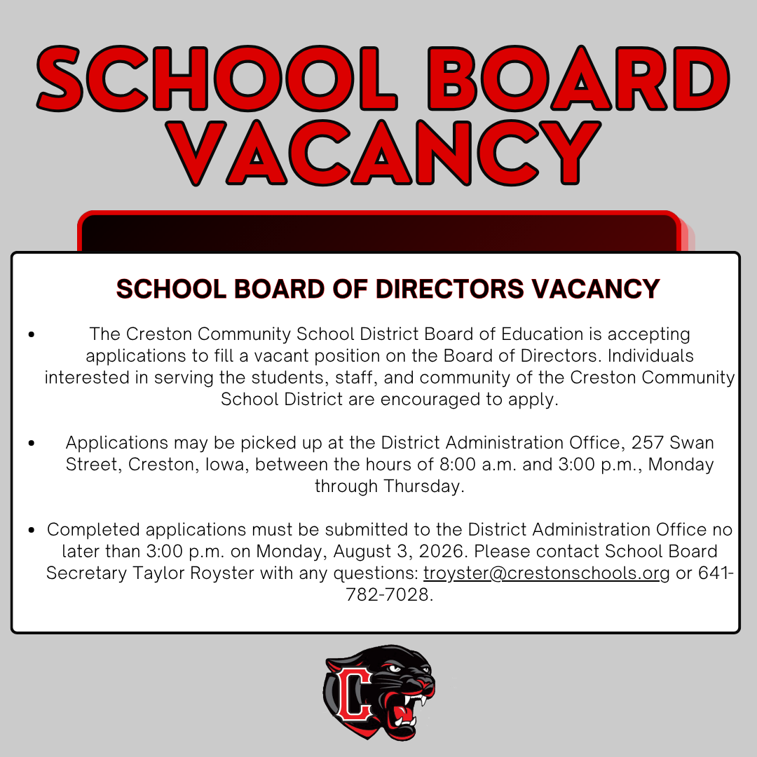 NOTICE OF SCHOOL BOARD DIRECTOR VACANCY