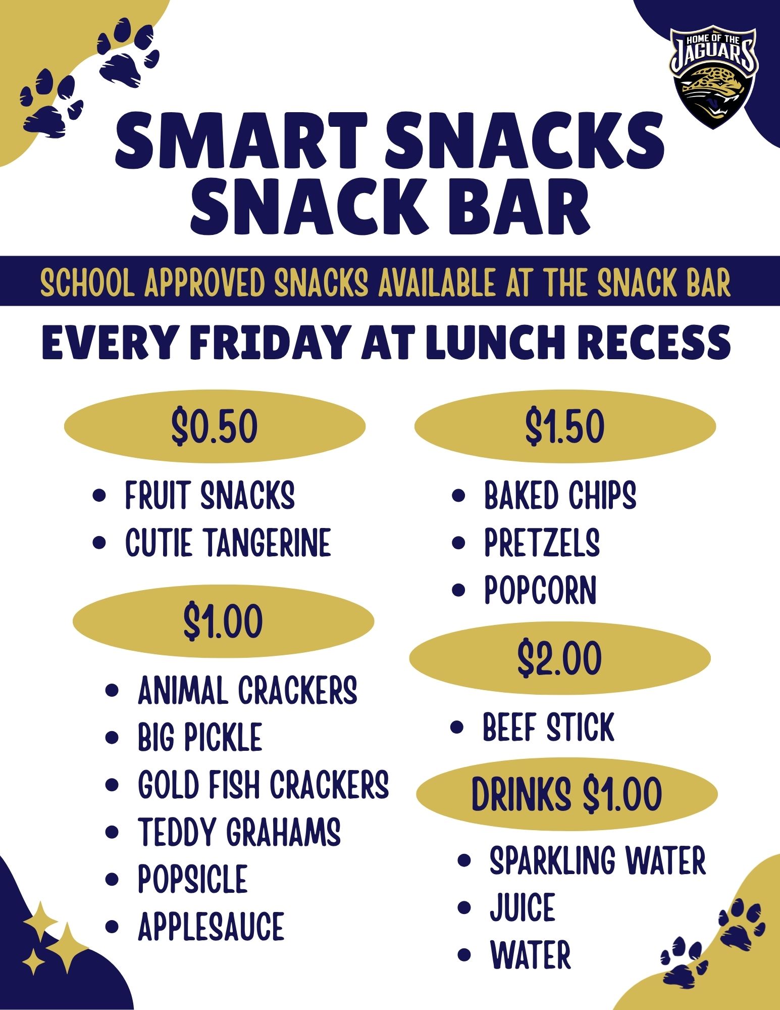 Smart Snack Bar every Friday!