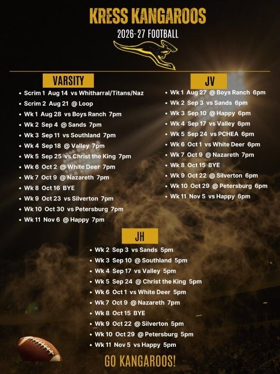 2026 XC & FB Schedules