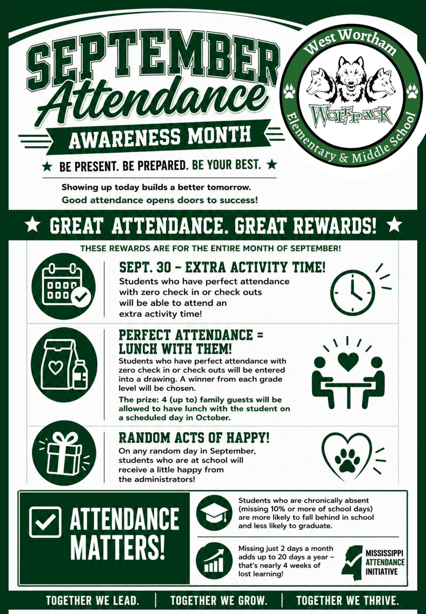 📅 September is Attendance Awareness Month! 💚🤍