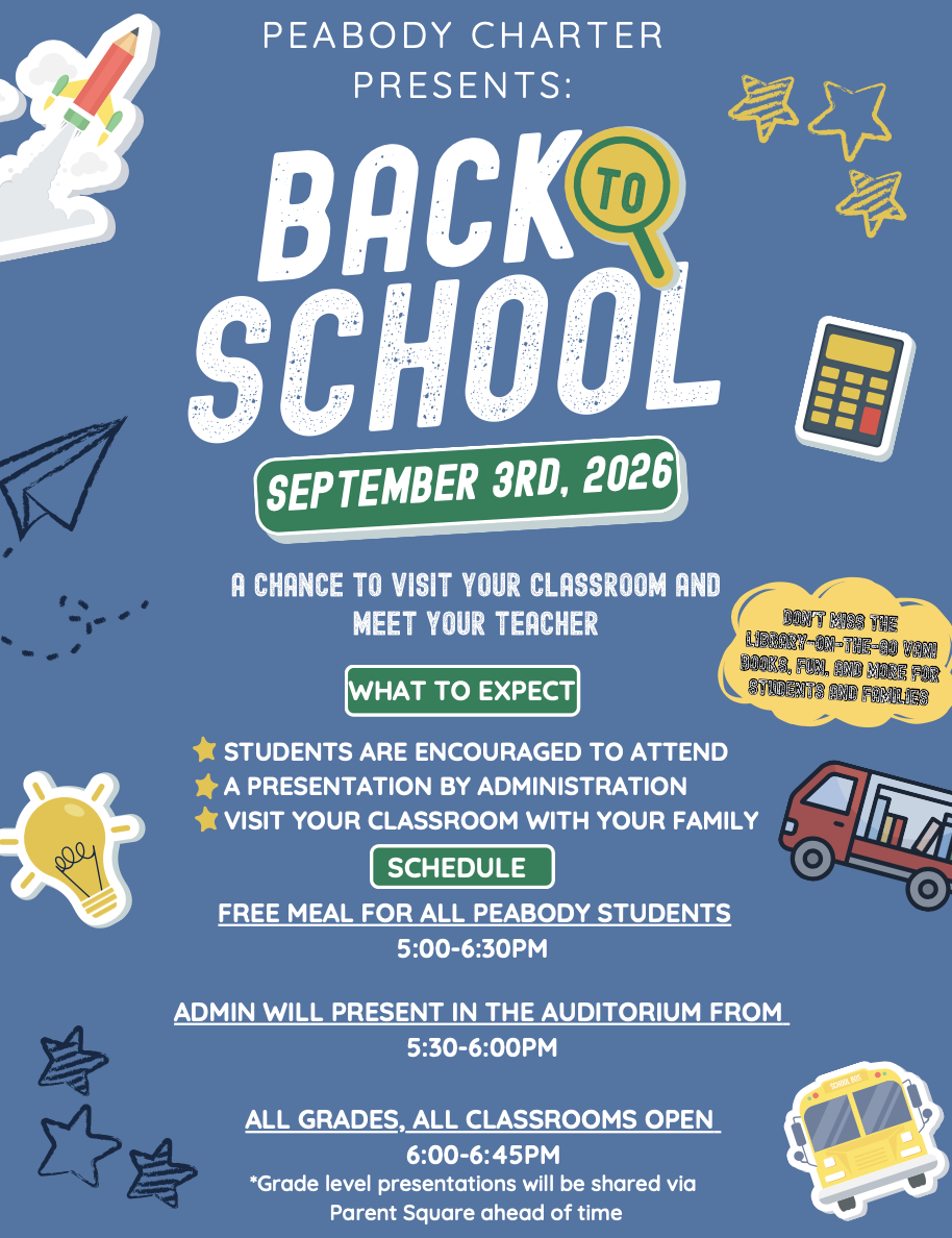 Back to School Night: Thursday, Sept 3