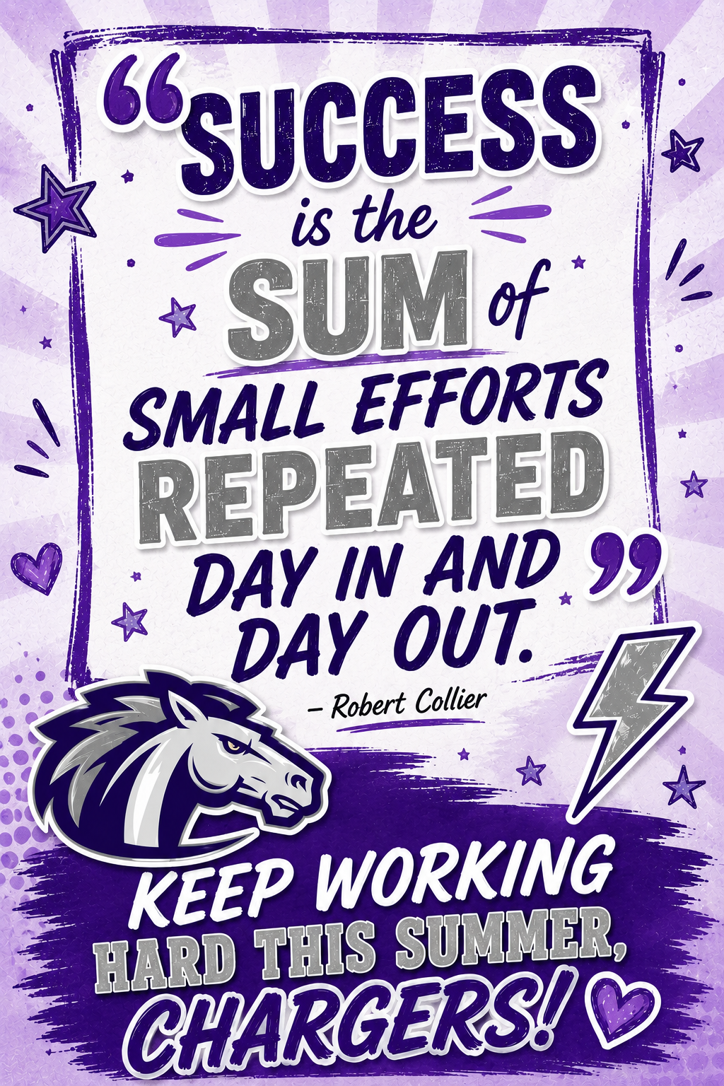 Small efforts add up to success!