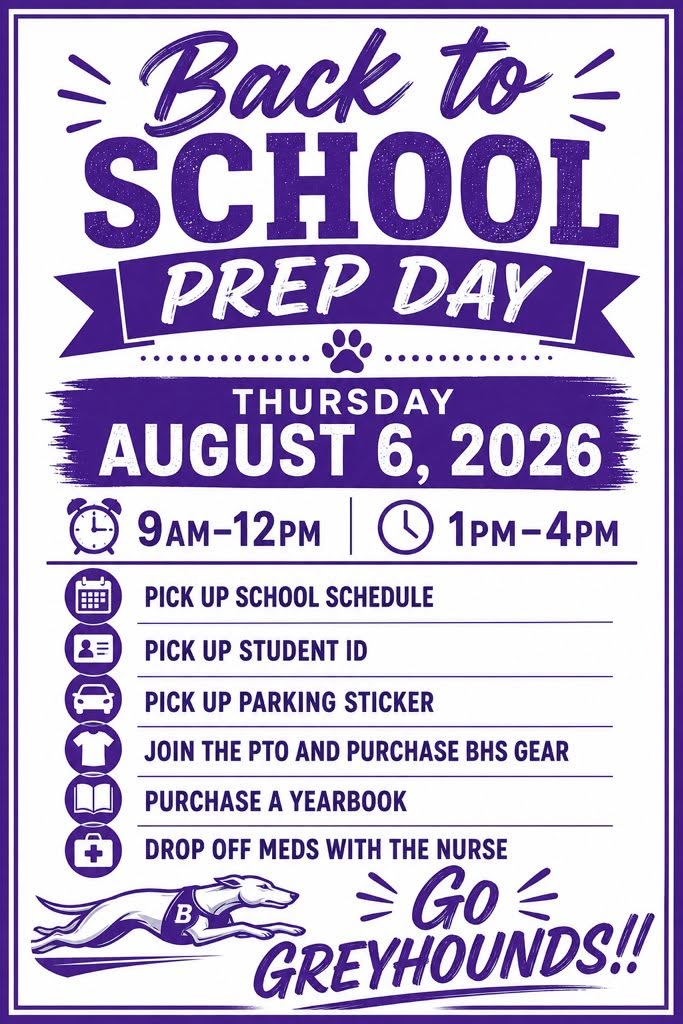 BHS Back-to-School Prep Day - Thursday, August 6th