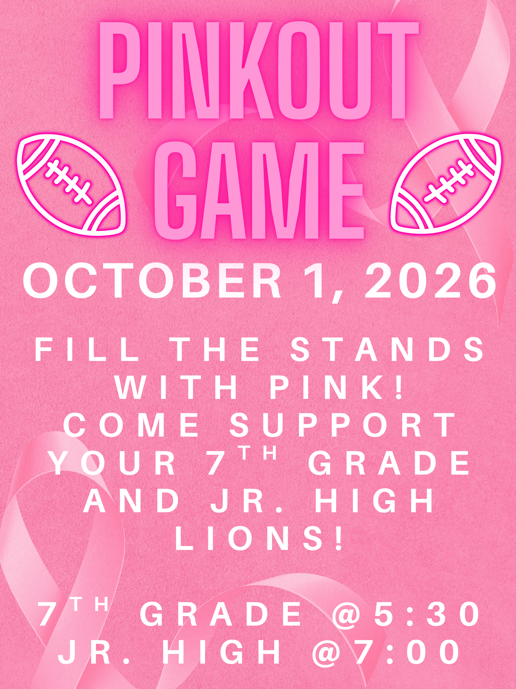 Pink Out Game This Week!