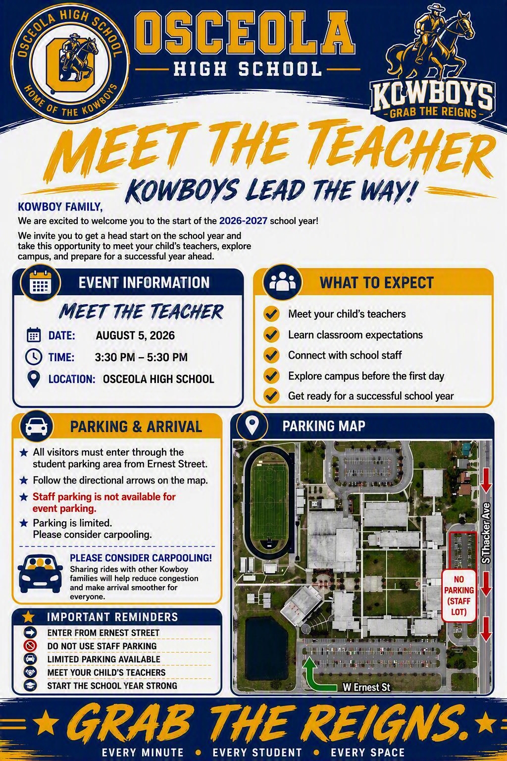 Meet the Teacher - August 5th - 3:30PM - 5:30PM