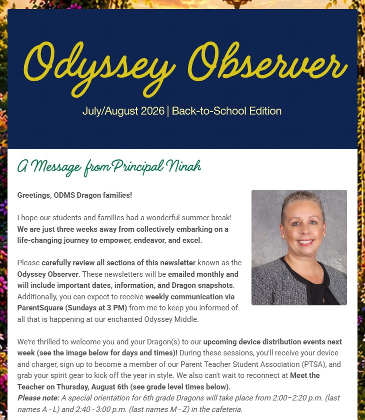 ODMS Dragon Update | Back-to-School Edition