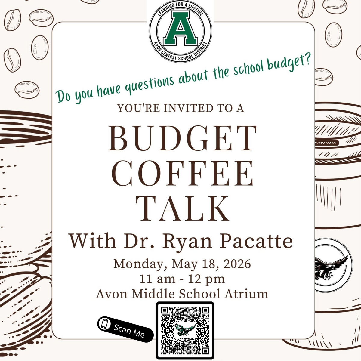 Budget coffee talk is May 18