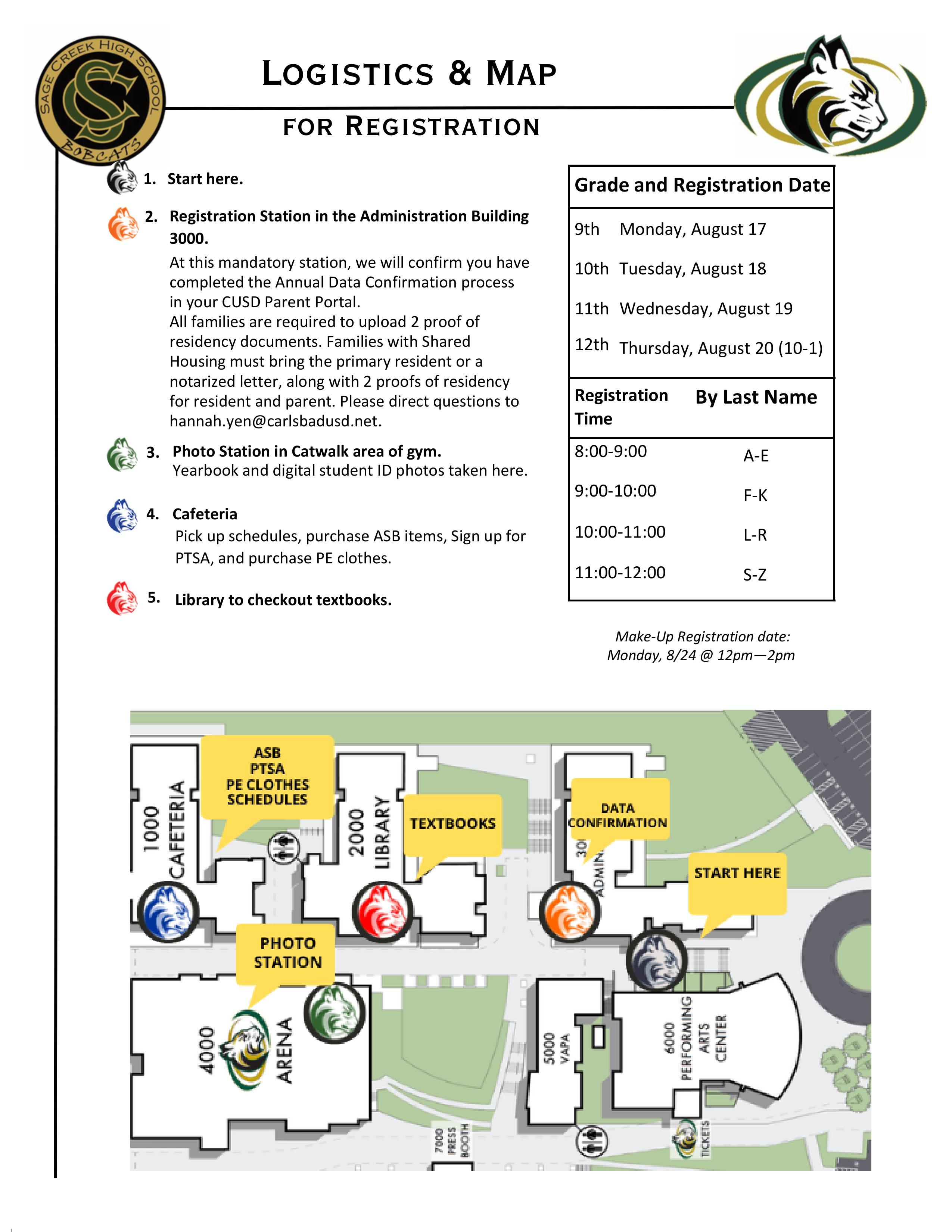 📌 REMINDER: 9th Grade Registration on Monday, August 17