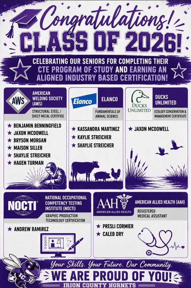 Senior CTE Accomplishments!