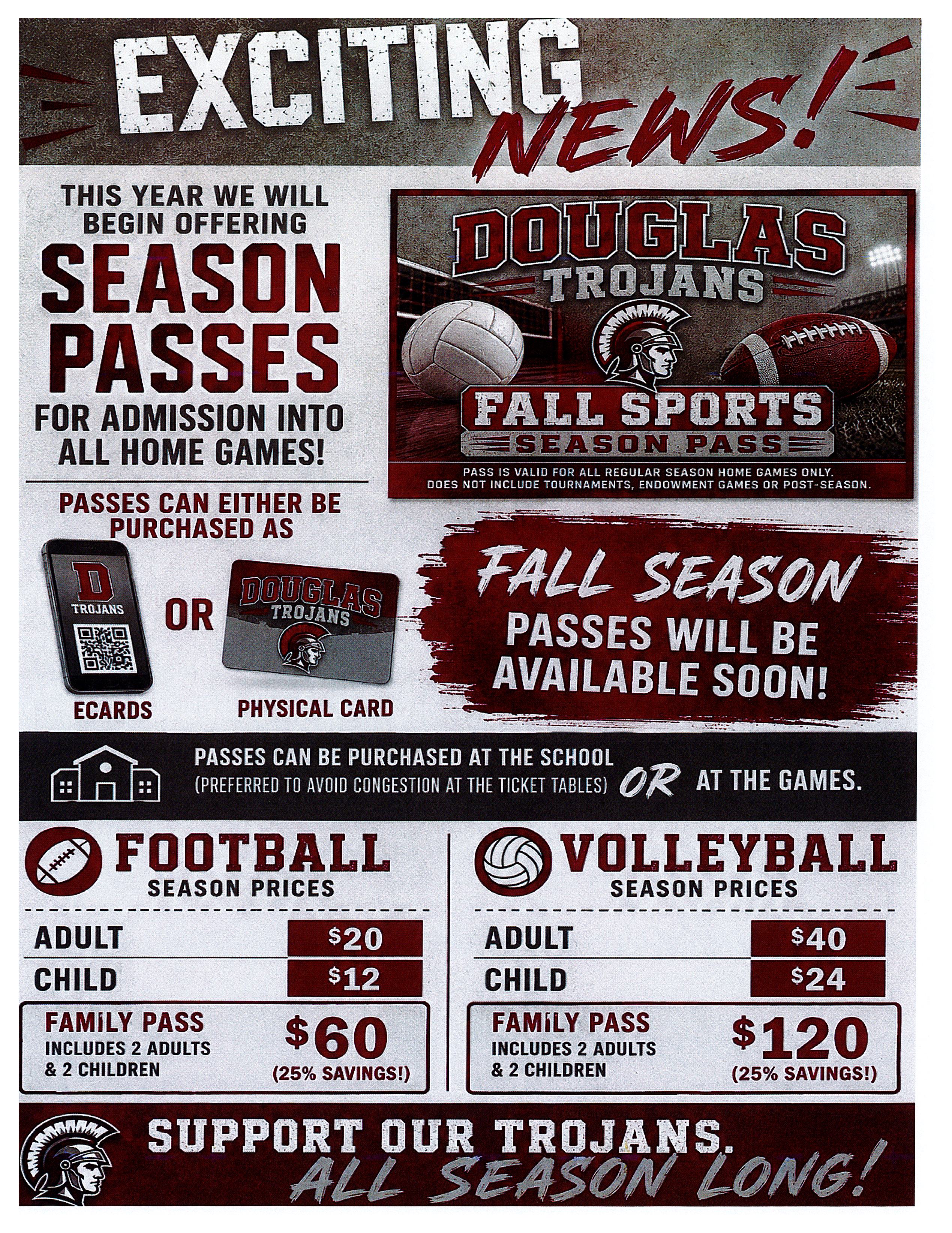 Fall Sports Season Passes