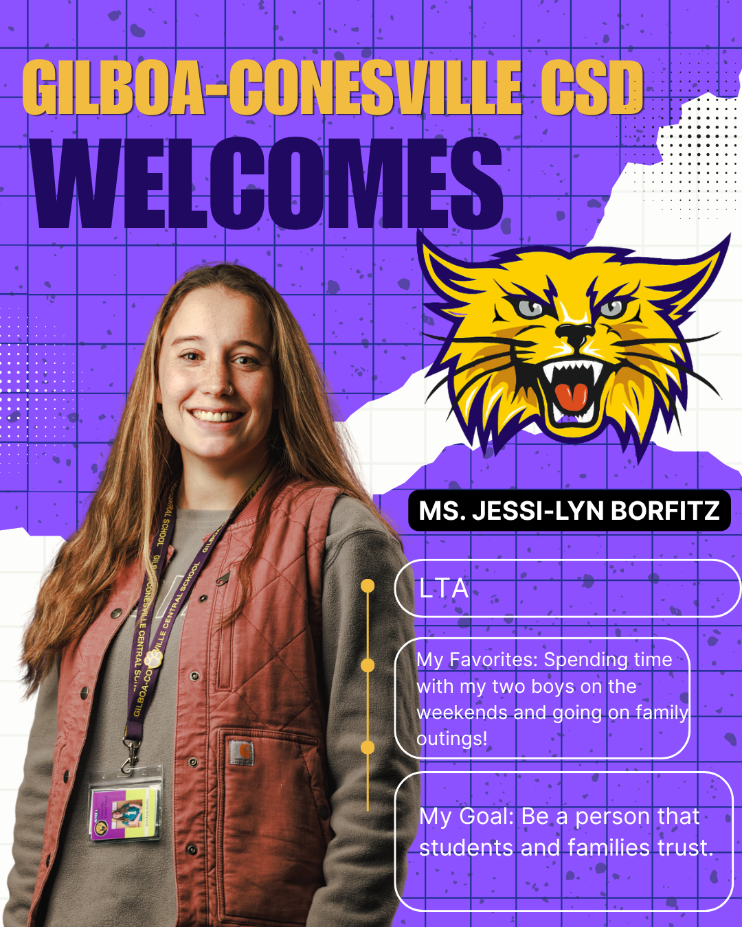GCCSD Welcomes: Ms. Borfitz, LTA