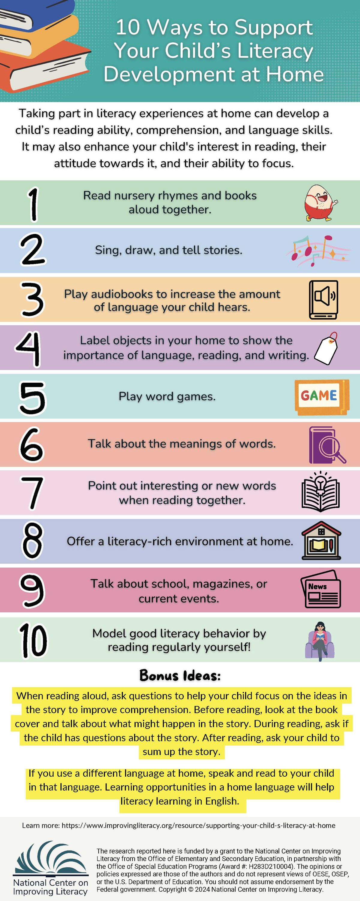 Literacy Corner: Tips, Tricks, and fun ways to experience literacy together