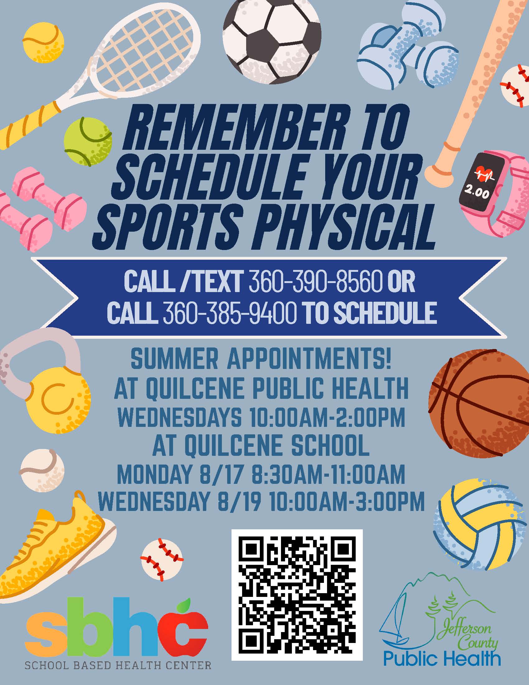 Updated! Summer Sports Physicals for 26/27 SY
