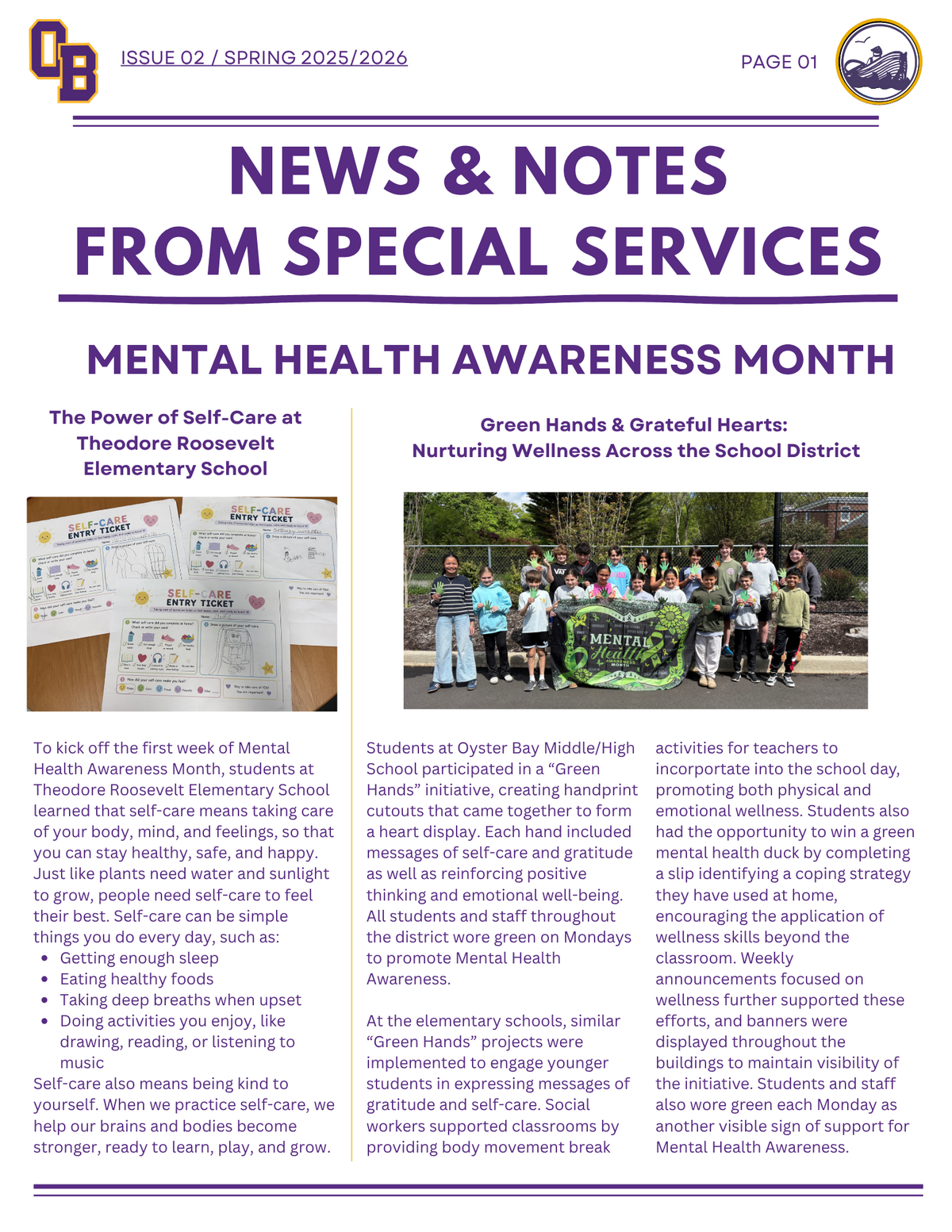 Special Services Newsletter Vol. 2