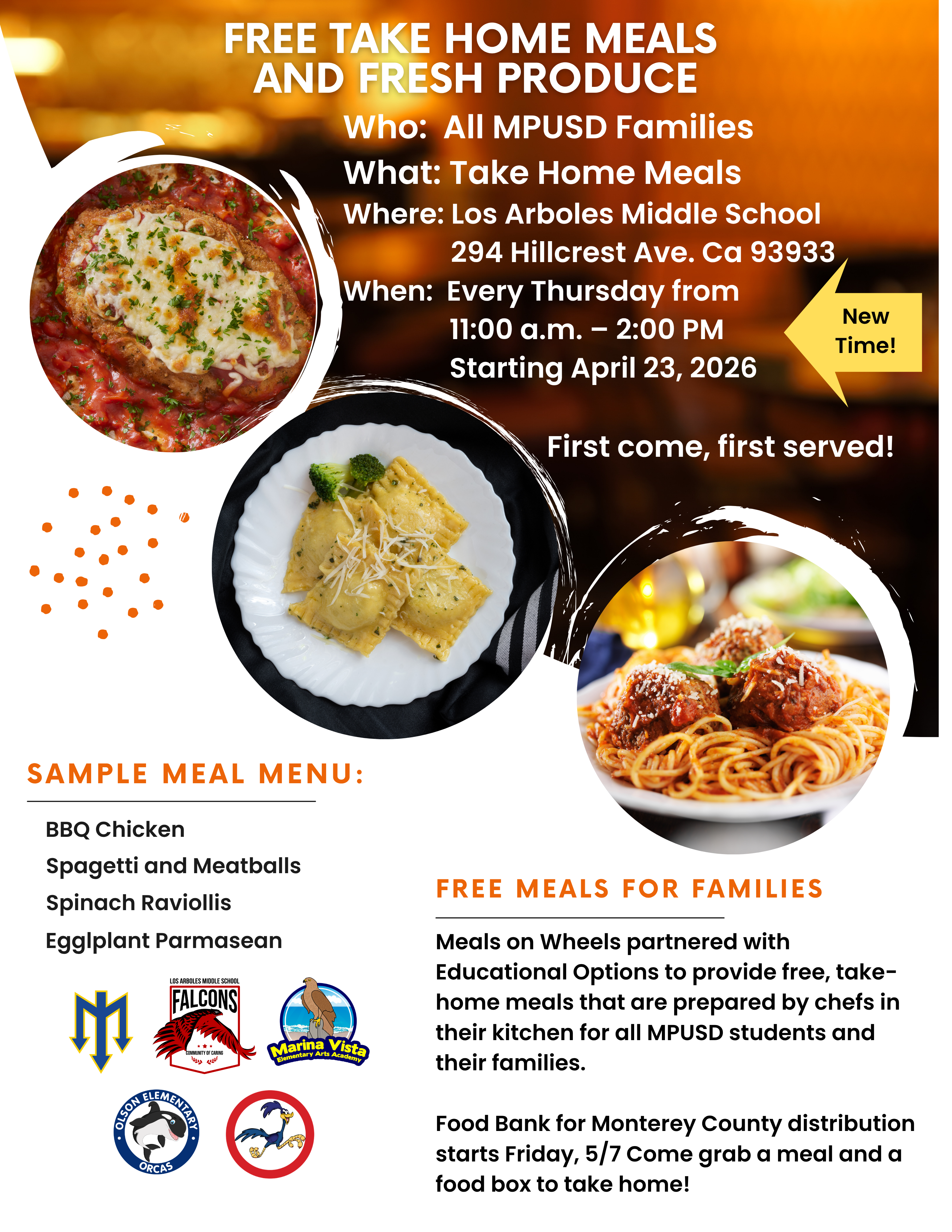 Free Food Distribution Tomorrow at LAMS from 11 a.m. - 2 p.m. 