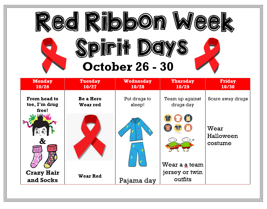 Red Ribbon Week Oct. 26-30