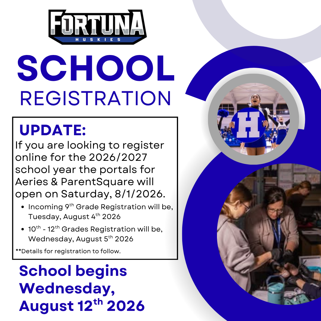 Registration Update 26/27 School Year